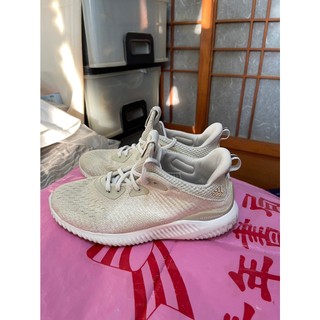 「 二手鞋 」 Adidas 女版運動休閒鞋 US6.5（灰白）105