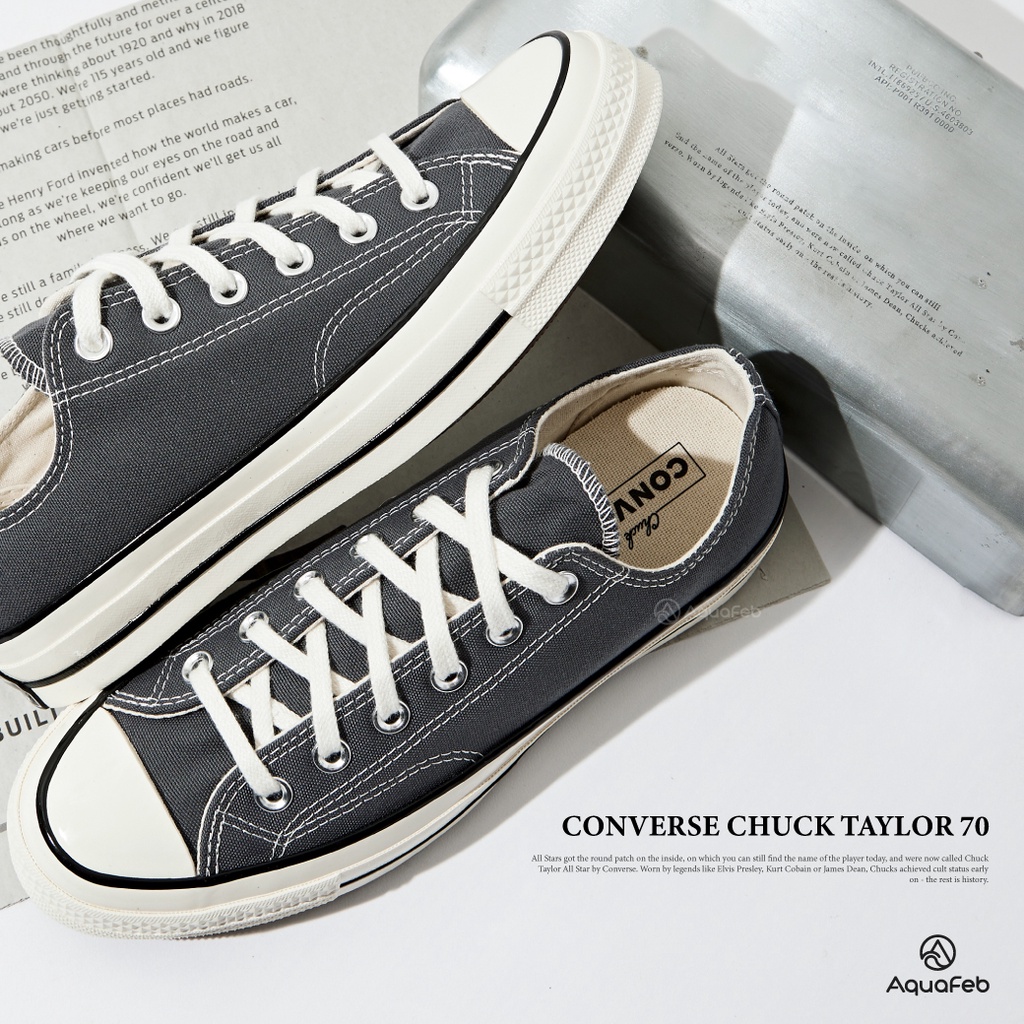 Converse CHUCK 70 OX 男女 鐵灰 低筒 運動 休閒 帆布鞋 A01451C