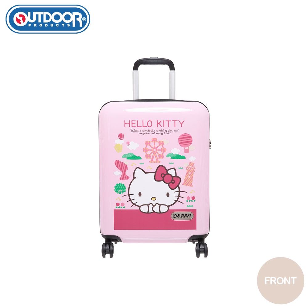 OUTDOOR-Hello Kitty聯名款台灣景點20吋行李箱 登機箱 粉色