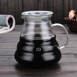 耐熱加厚玻璃雲朵咖啡壺 V60咖啡濾杯 手沖壺帶蓋子