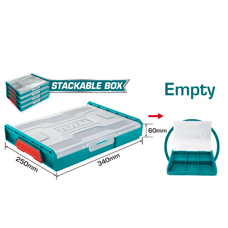 TOTAL 道達爾總工具 可堆疊零件收納盒 (THKTV02) 零件收納箱 工具箱 零件盒!
