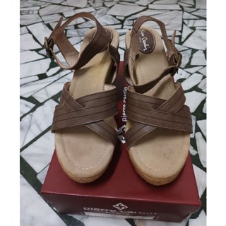 編織木紋楔 型鞋👠／ 高根鞋／淑女鞋／增高鞋／真皮涼鞋／二手鞋
