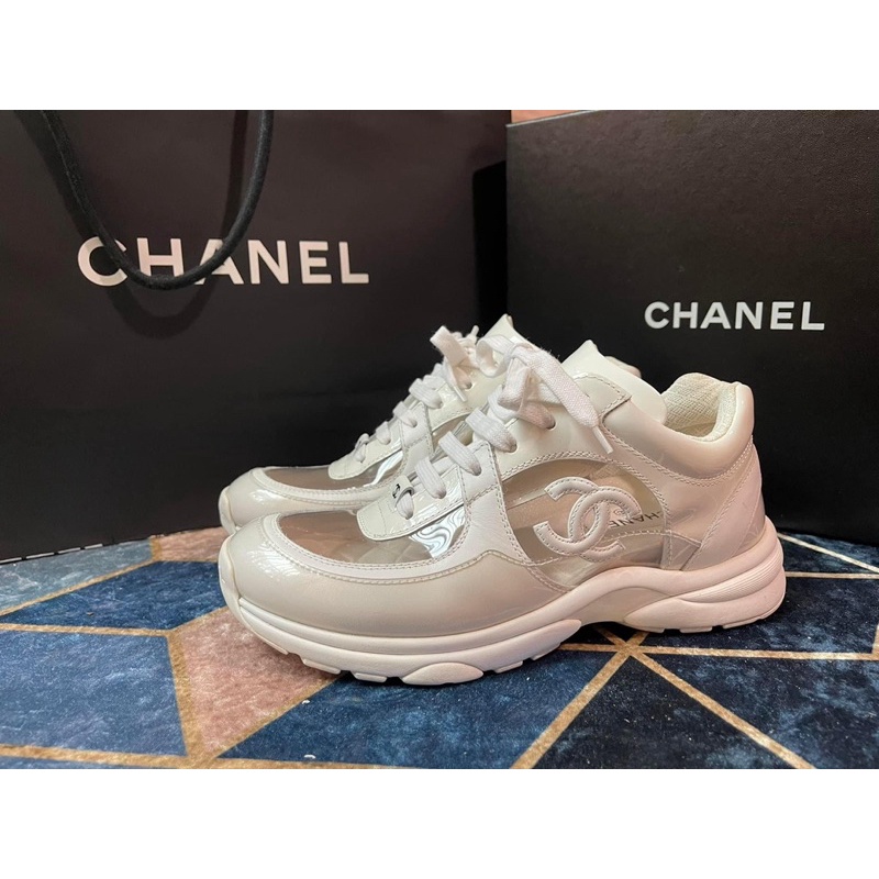 Chanel 2022 慢跑鞋PV材質（全白）