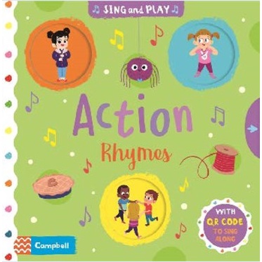 Action Rhymes (硬頁書)(附歌謠音檔QRcode)(有聲書)/Campbell Books Sing and Play 【三民網路書店】