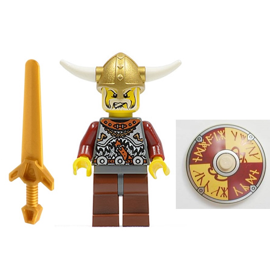 玩樂趣 LEGO樂高 7020 維京系列 Viking Warrior 5c  二手人偶 vik021