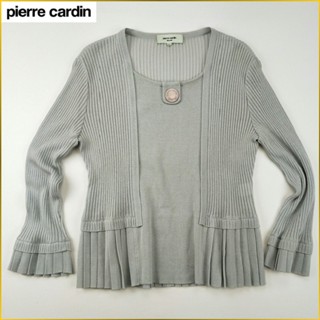日本製 pierre cardin 針織上衣 女 L號 長袖針織衫 皮爾卡登 日本精品 二手女裝 AF386P