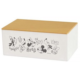 【現貨】小禮堂 迪士尼 方形口罩收納盒 (白大頭款)