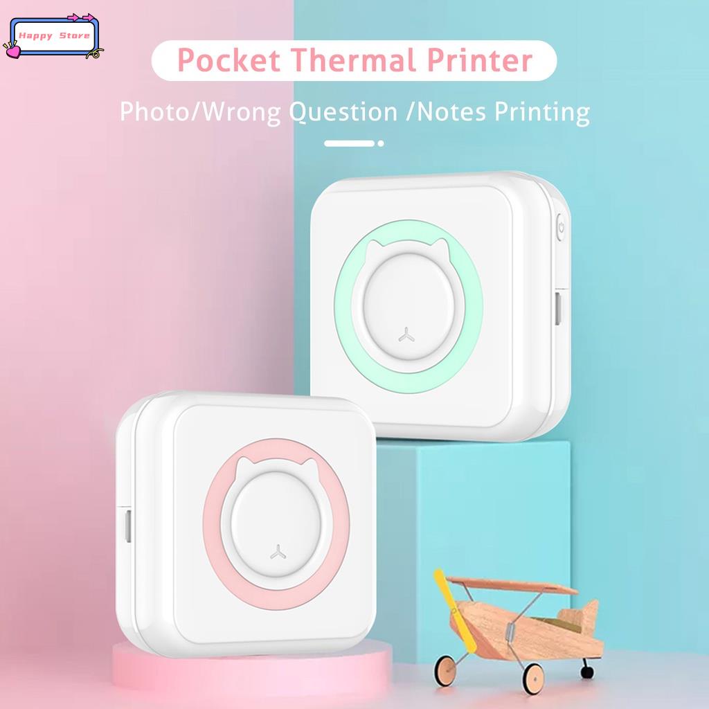 Mini Thermal Printer Wireless 203dpi Photo Portable Printer