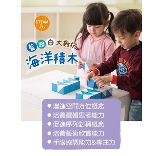 Weplay 藍色海洋積木 3Y+ 積木 幼兒園教具 圖形空間認知 空間邏輯 兒童玩具 學習教具