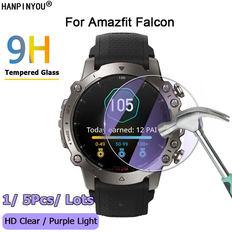 Amazfit Falcon SmartWatch 超清/防紫光 2.5D 鋼化玻璃膜的屏幕保護膜