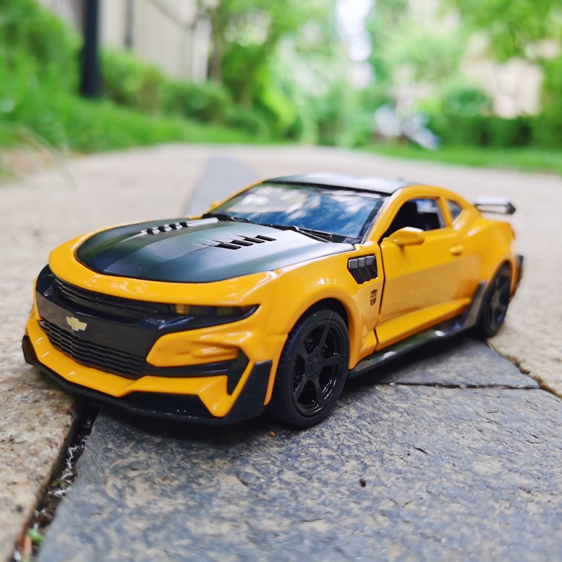大黃蜂跑車合金車模1：32科邁羅金鋼變形兒童聲光汽車模型玩具車