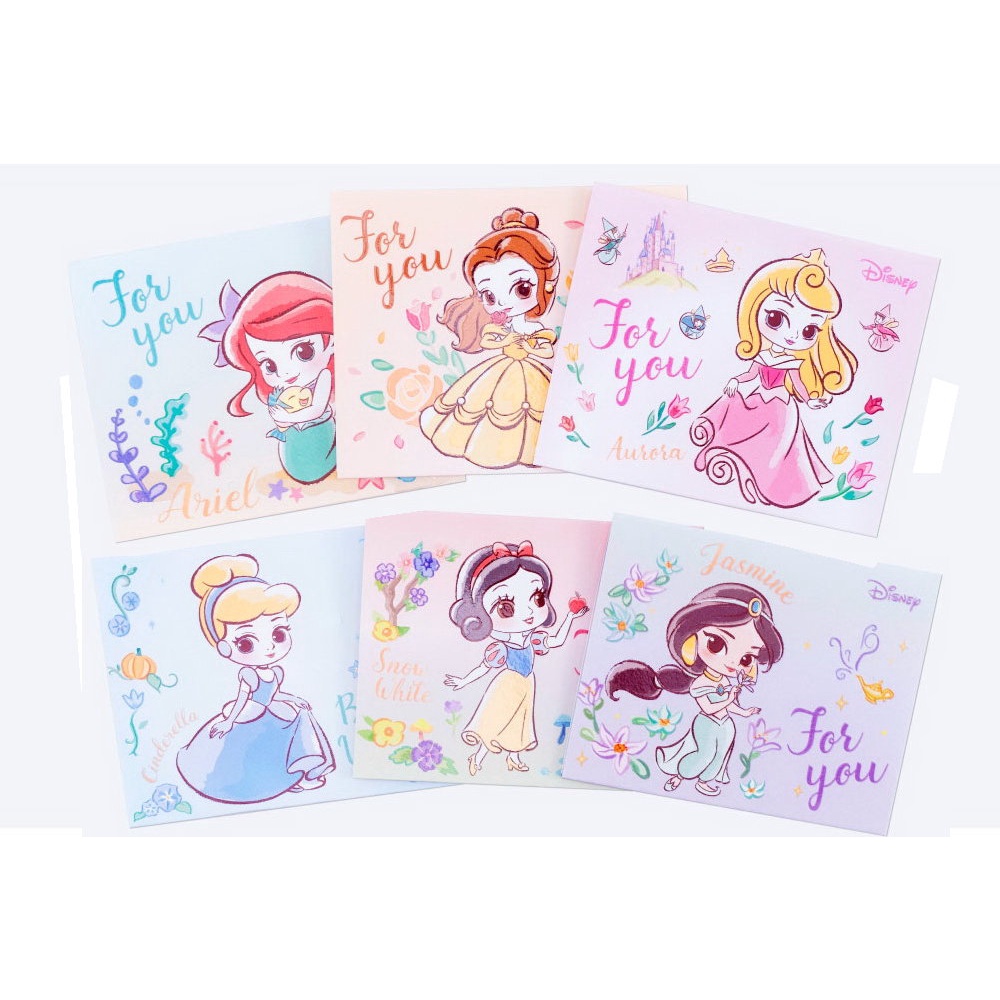 【King PLAZA】迪士尼立體小卡片 白雪公主 茉莉 仙杜瑞拉 萬用卡 祝福卡 小卡 立體卡 贈信封袋