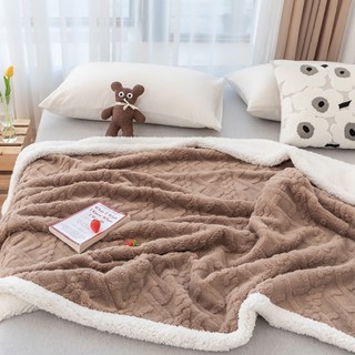 現貨免運重磅美拉德風加厚舒芙絨x羊羔絨 素色緹花毯 【150X200cm多款任選】雙層保暖 保暖毯 毛毯