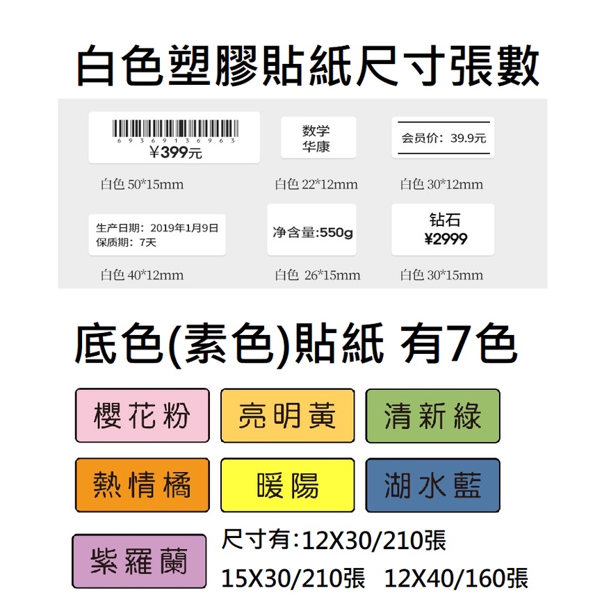 《AI學院》🌈素色貼紙賣場🌈～現貨～藍芽標籤機～台灣製造 佳博原廠標籤/精臣標籤/雅柯萊~D11相容~