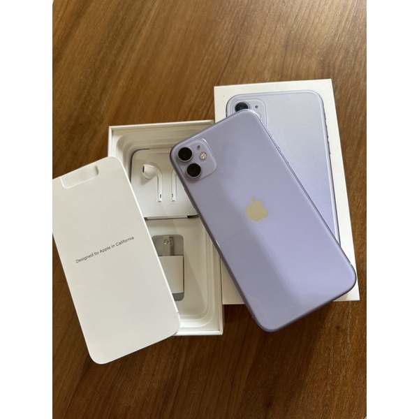 二手蘋果iPhone  11 128G 紫色配件完整手機