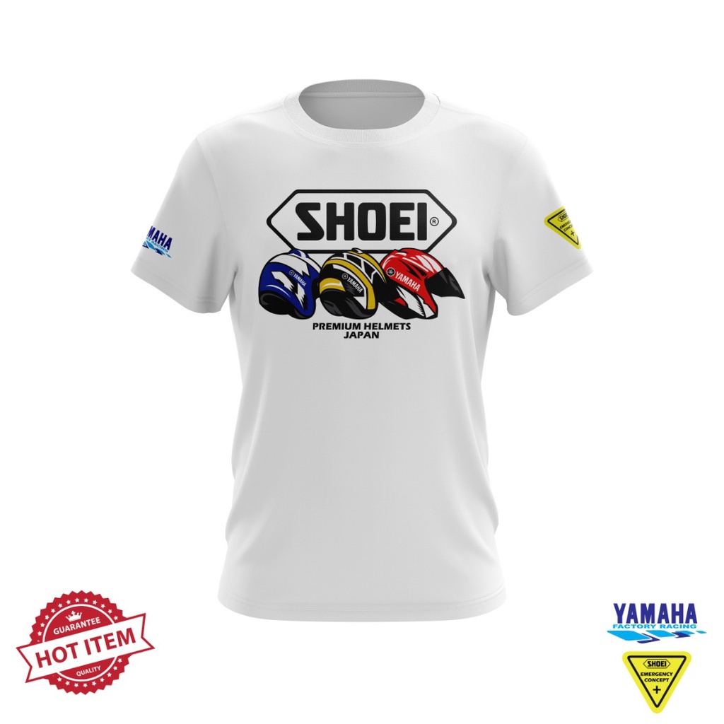 山葉 100% Shoei J Force 2 JF2 雅馬哈工廠賽車摩托車 T 恤