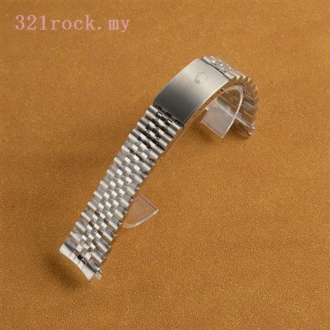 精鋼錶帶 適配勞力日誌型蠔式恆動16233男款五珠弧口手錶鏈20mm