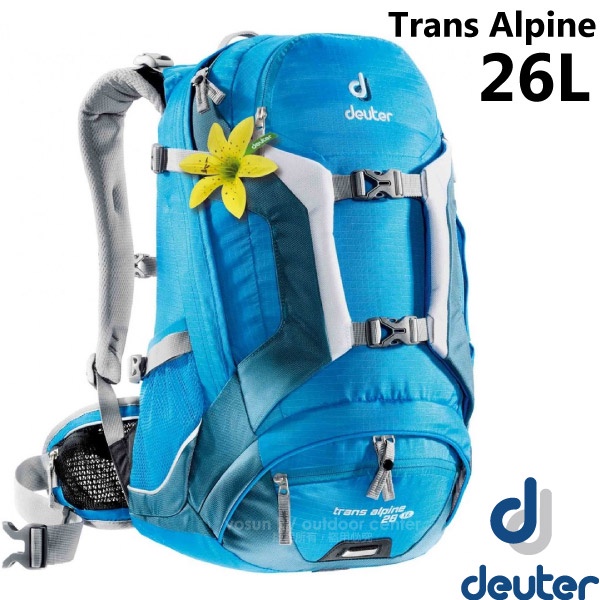 【德國 Deuter】Trans Alpine 26L 自行車網架透氣背包.旅遊休閒背包.登山背包_藍/深藍_32213