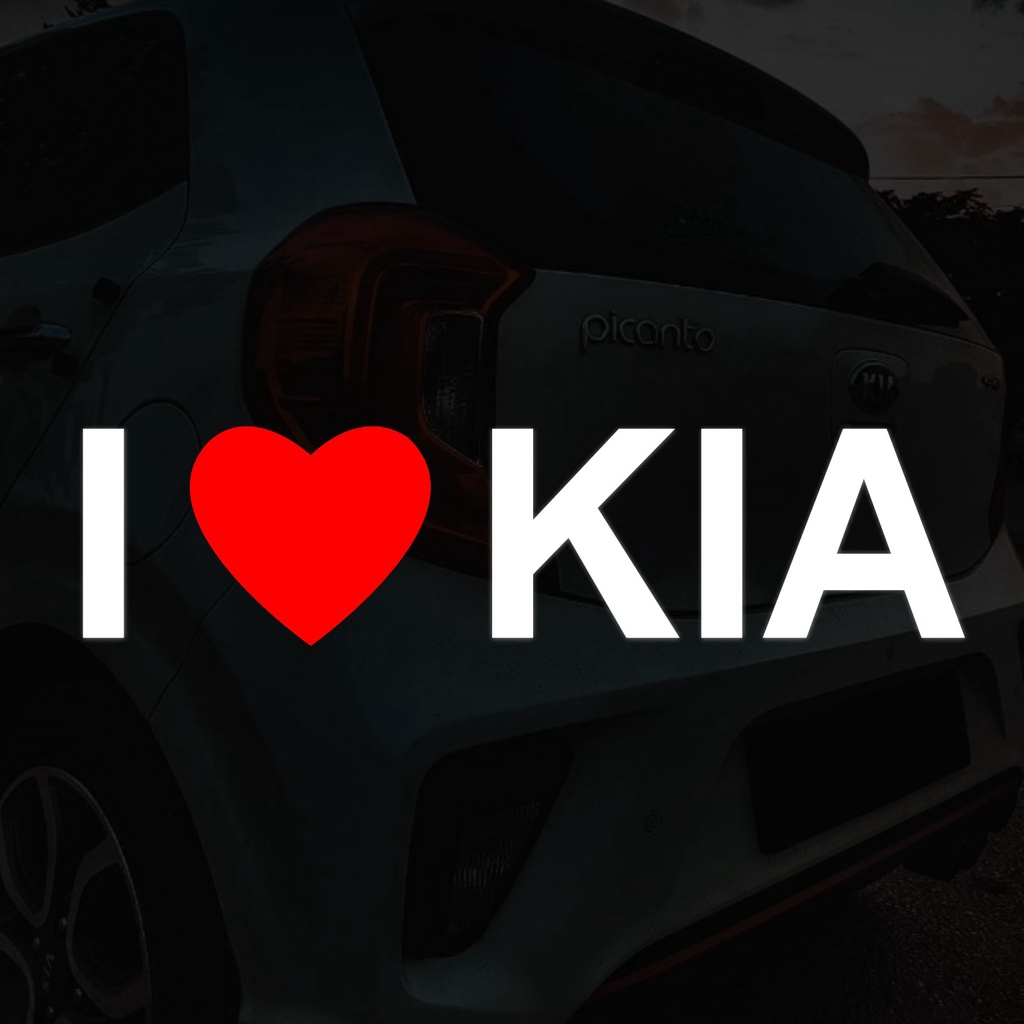 I LOVE KIA 我愛KIA 車身貼紙 玻璃貼紙 車窗貼紙 Picanto Stinger Sportage貼紙