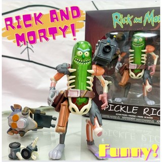 公仔－🔺Rick and Morty 瑞克和莫蒂 動漫周邊 黃瓜瑞克 關節可動 手辦 模型 玩具 公仔