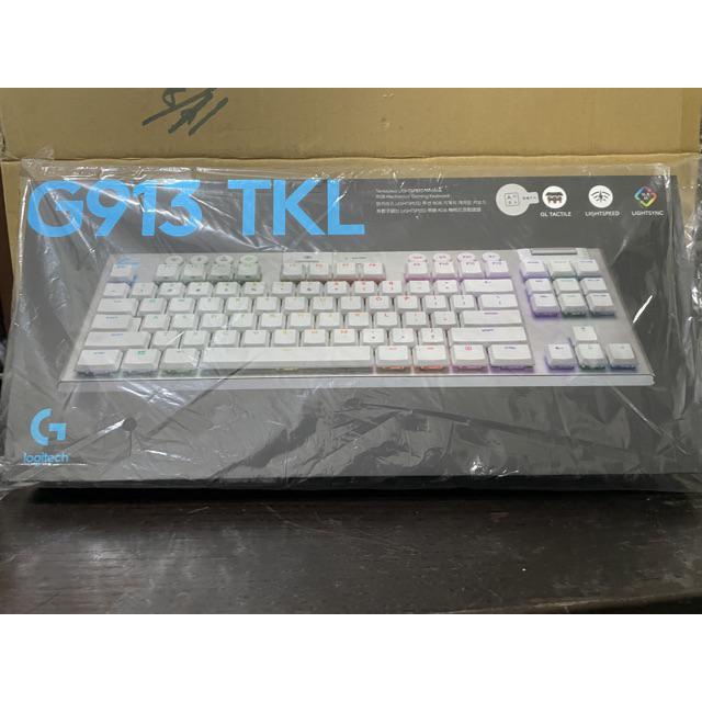 羅技 G913 TKL 無線 80%機械式電競鍵盤 白色 茶軸