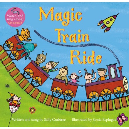 Magic Train Ride (1平裝+1影音CD)(有聲書)/Sally Crabtree Watch and Sing Along 【禮筑外文書店】