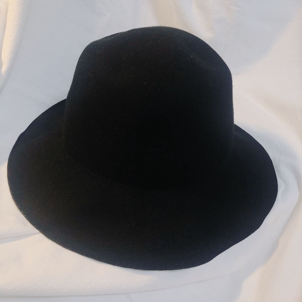 ✿ 二手 ∥ 100%羊毛 韓國製寬沿紳士帽 queenshop購入