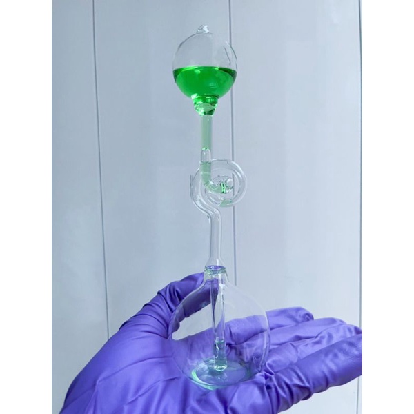 液氣相交換實驗器 綠色 紫色 愛情溫度計 感溫瓶 溫度計 物理實驗