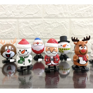 聖誕玩具小禮品 聖誕上發條玩具 跳跳聖誕老人 雪人 麋鹿 步行玩具
