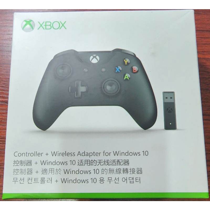 9成新Xbox 無線控制器（磨砂黑）+ Windows 10專用無線轉接器套組