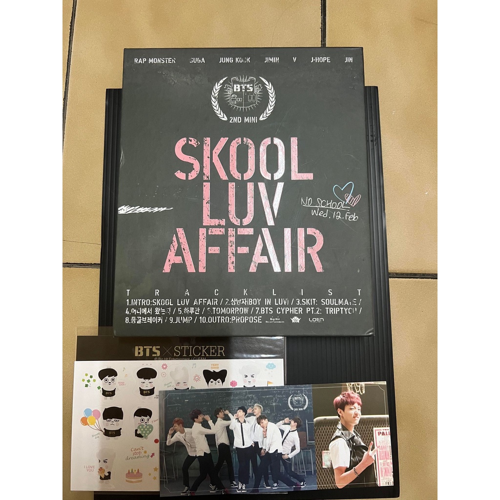 BTS 防彈少年團 Skool Luv Affair 全專/空專 專輯 柾國卡+醜娃貼紙