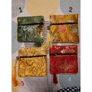 中國風刺繡拉鍊小包，零錢包，收納包