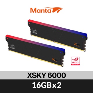 v-color全何 XSky系列 海力士顆粒 ROG認證 DDR5 6000 32G(16GX2) 桌上型超頻記憶體 黑