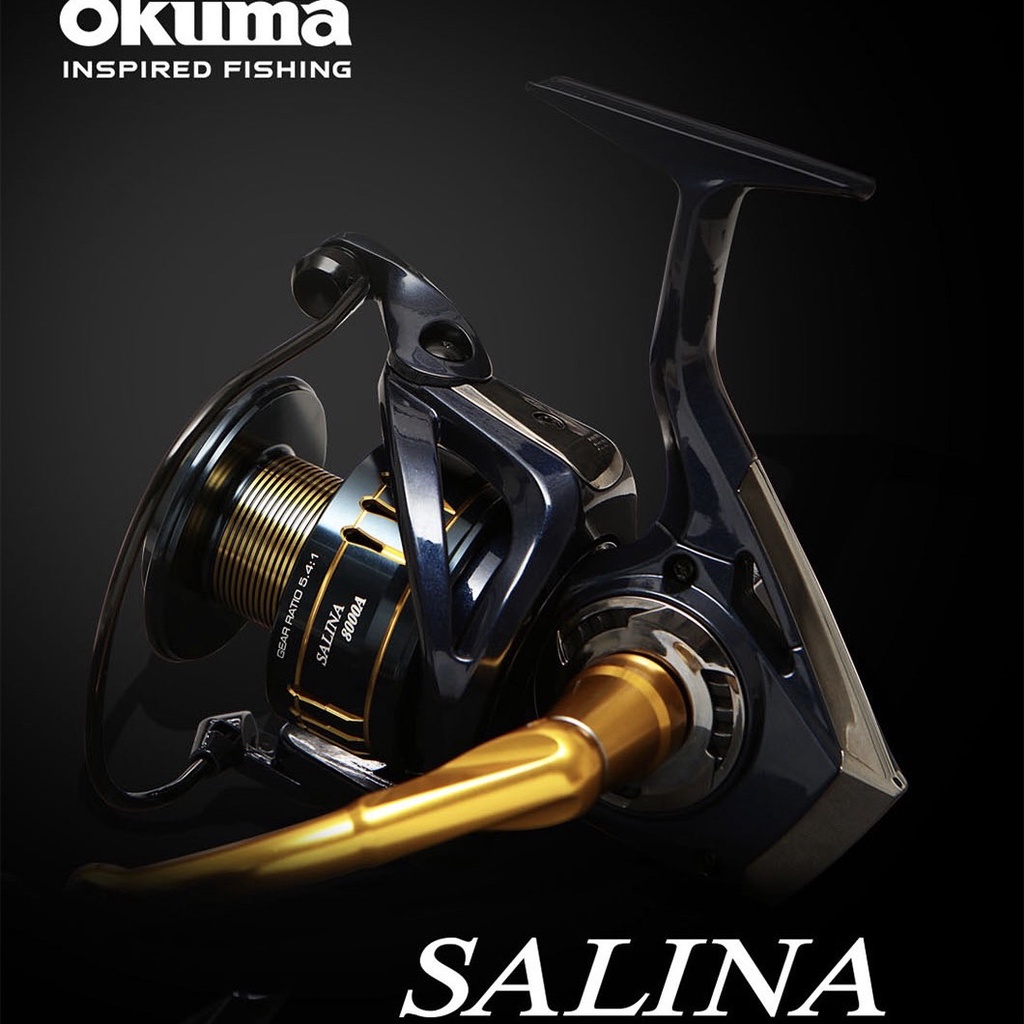 台灣現貨釣具專賣-Okuma 寶熊 Salina 剎那 紡車式捲線器 輕量剛性海水紡車捲 雙剎車系統