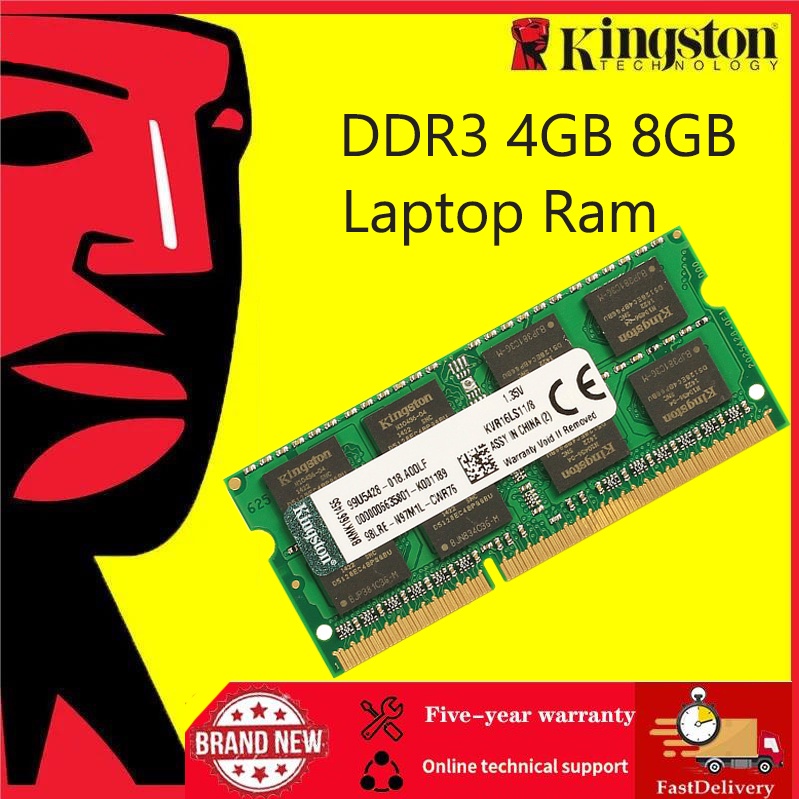金士頓 RAM 筆記本電腦 DDR3L 4GB 8GB 12800/1600MHz SODIMM 1.35v 4GB P