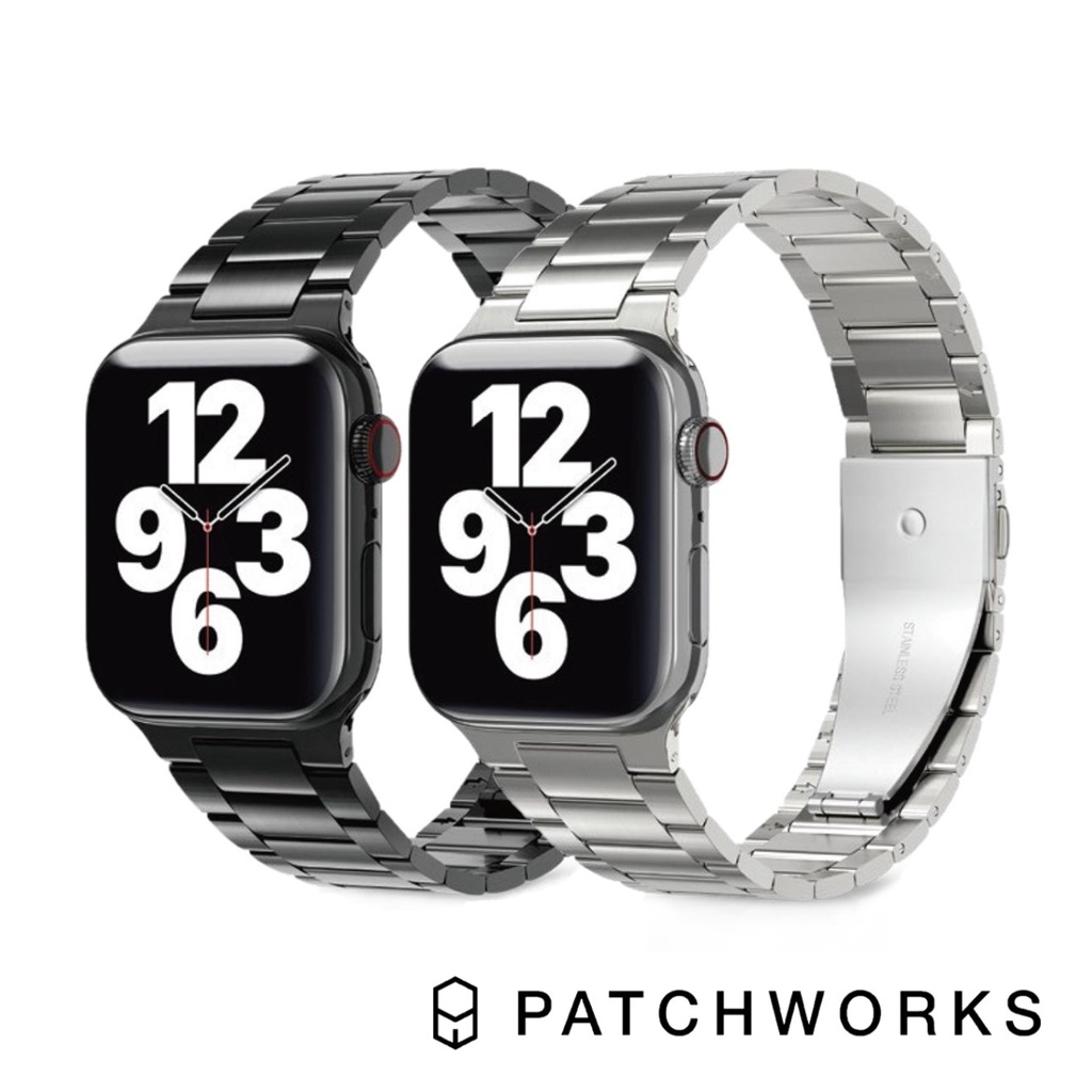 【Patchworks佩奇沃克】Apple Watch 38/40/41/42/44/45/49mm 雅緻全金屬錶帶