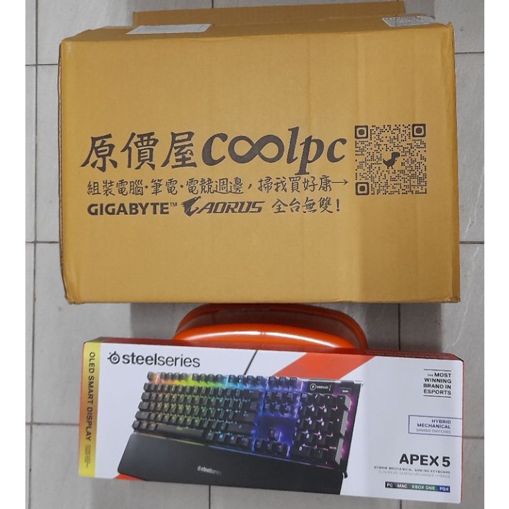 SteelSeries Apex 5 電競鍵盤 仿機械手感 有線鍵盤 英文鍵盤 類機械鍵盤 背光鍵盤 發光鍵盤