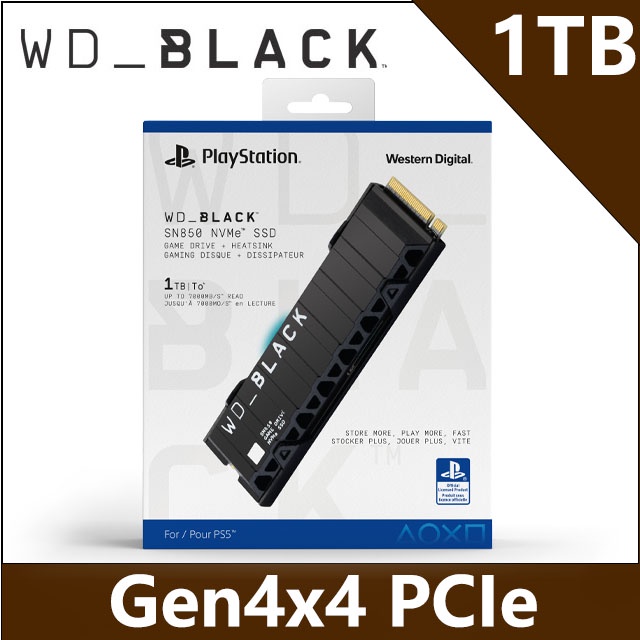 WD_BLACK 黑標 SN850 1TB M.2 NVMe PCIe SSD固態硬碟