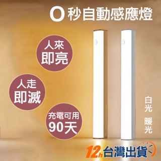 【臺灣12h出貨】條型自動感應燈 LED燈 櫥櫃燈 氛圍燈 衣櫃走廊 0秒感應 自動亮燈 智慧自動照明 現貨 發票