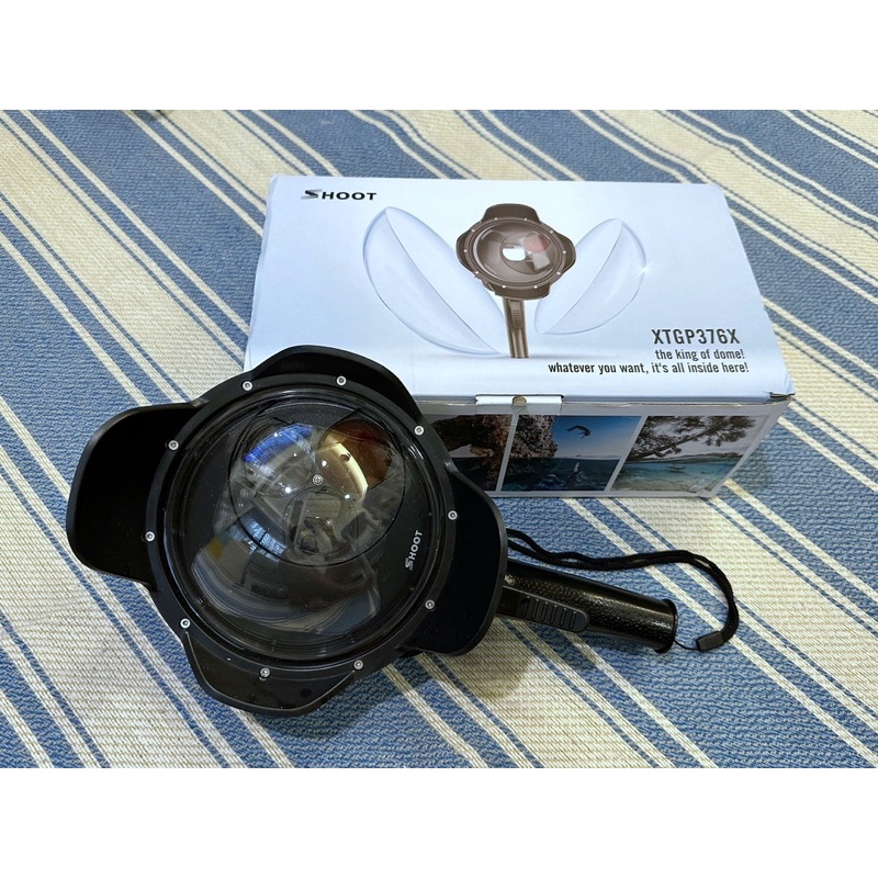GoPro水面鏡頭罩Hero7/6/5潛水配件 球面分水鏡濾鏡放大鏡GOPRO 水面鏡頭罩 SHOOT（二手)
