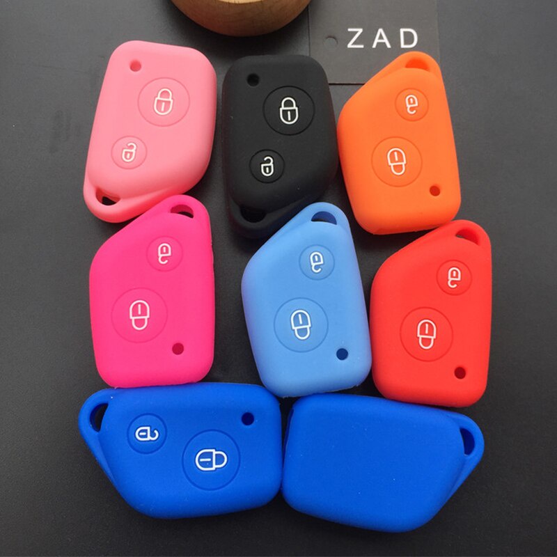 精品經典現貨 ZAD 2 按鈕矽橡膠鑰匙套保護套適用於雪鐵龍 Berlingo Xsara Picasso Saxo 鑰