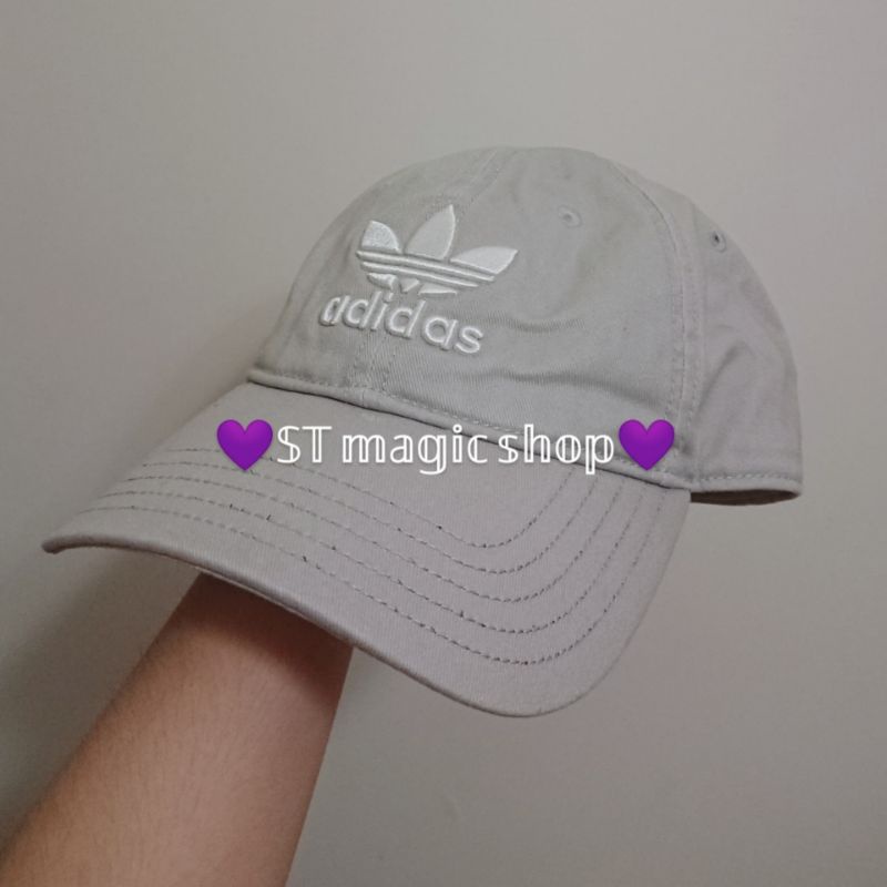 [官方㊣品二手] adidas 愛迪達 帽子 灰｜老帽｜棒球帽｜鴨舌帽｜三葉草