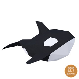 虎鯨 立體紙模型 手工 DIY 紙製品 嘆為觀紙 動物 免剪裁 免裁切 鯨魚 海底生物