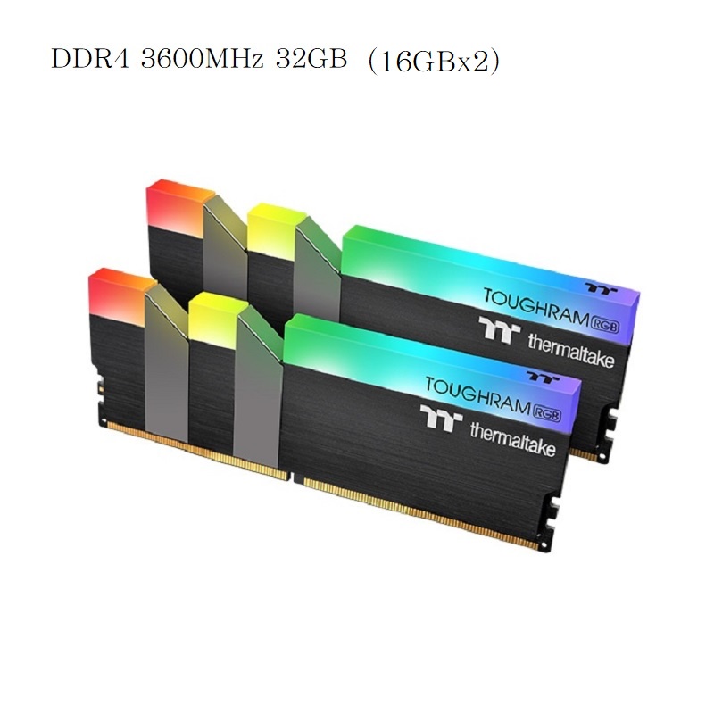 米特3C數位–曜越 鋼影 TOUGHRAM RGB 記憶體 DDR4 3600MHz(16GBx2)黑色