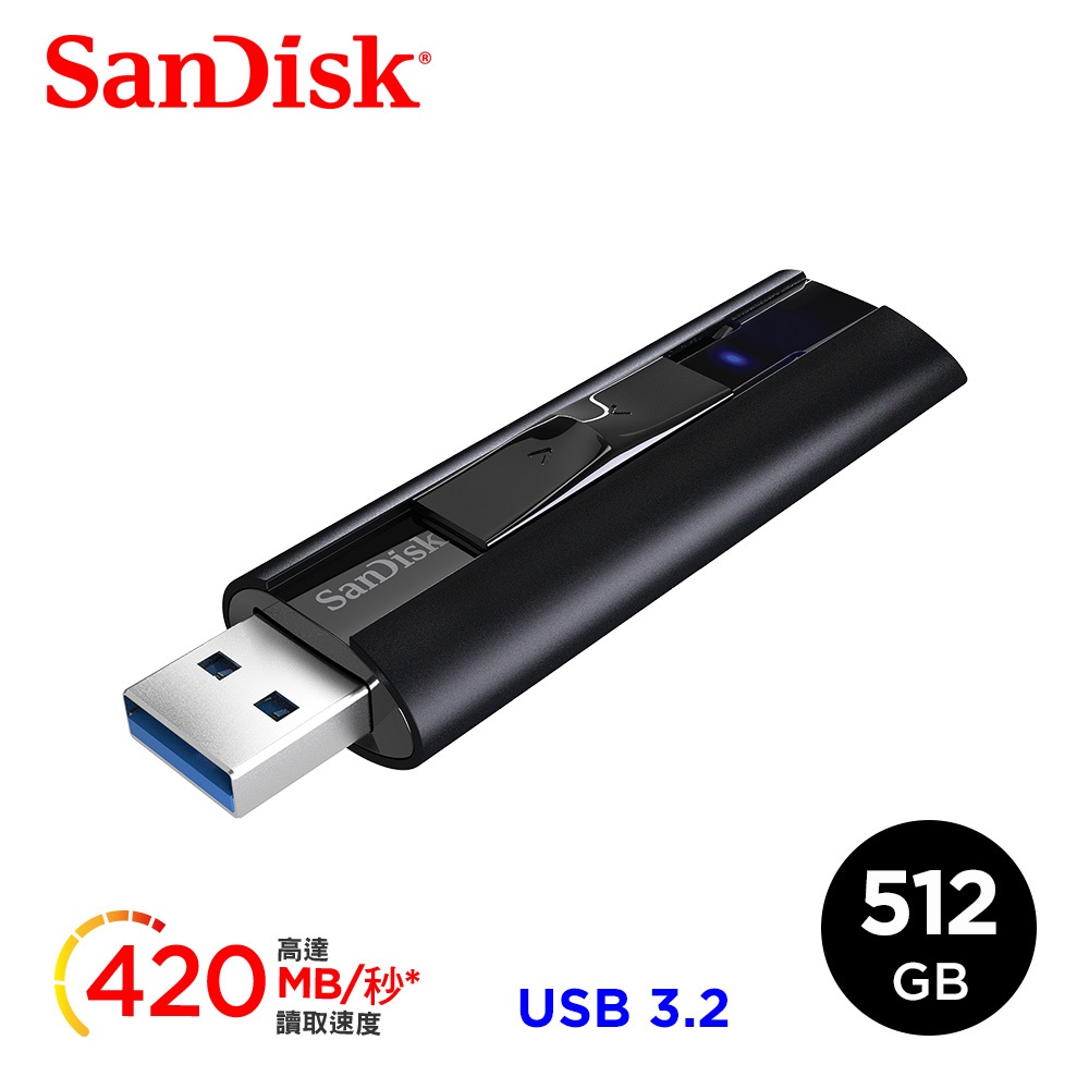 SanDisk ExtremePRO USB3.2 CZ880 512GB 隨身碟(公司貨)