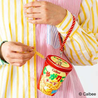 ♫狐狸日雜鋪♫日本雜誌附贈附卡樂比 Calbee 薯條杯造型 小物包 化妝包 收納袋 文具收納包Z189