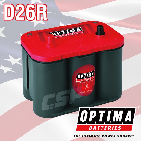 【電池達人】OPTIMA 34 美國紅霸 歐帝瑪 D26R AGM 電池 高空作業車 電動掃地機 發電機 越野車 皮卡車