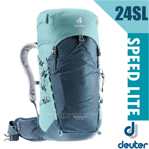 【Deuter】女 款登山背包-超輕網狀 24SL Speed Lite 攻頂包 自行車背包_藍/湖藍_3410521