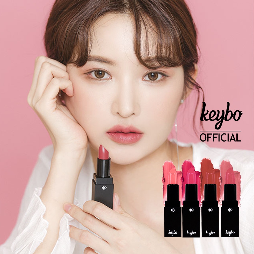 [keybo] Glow click gloss lipstick/5色韓國潤唇膏/七彩唇彩持久帶唇油