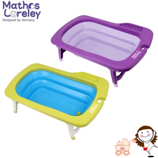 【Mathos Loreley 萱之愛】強化型摺疊浴盆(紫/綠)｜寶貝俏媽咪